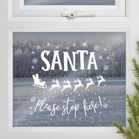 Window Sticker - Santa Stop Here - WAS £5.99, NOW £3.99