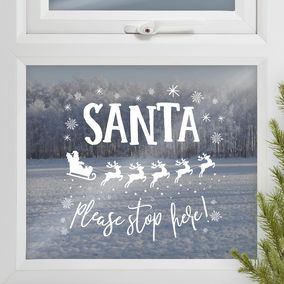 Window Sticker - Santa Stop Here WAS £4.99 NOW £3.99