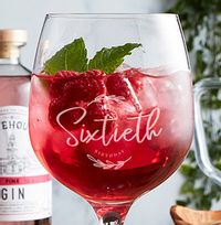 60th Birthday Gin Glass