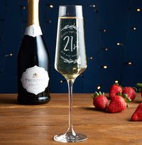 21st Birthday Champagne Glass