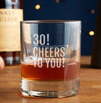 30th Birthday Whisky Glass