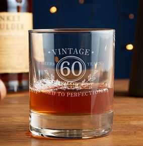 60th Birthday Whisky Glass