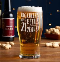 21st Birthday Pint Glass