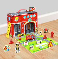 Wooden Fire Station Box