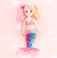 Sea Sparkles Mermaid Soft Toy - Pastel Rose