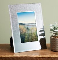 Tap to view Glitter Mirror Photo Frame - 4 x 6 in