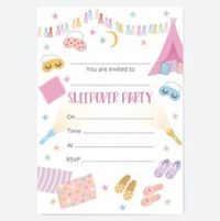 Tap to view Kids Birthday Invitations Girls Sleepover Party - Pack of 10