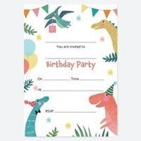 Tap to view Kids Birthday Invitations Jurassic Dinosaur - Pack of 10