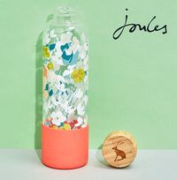 Joules Glass Water Bottle - Floral
