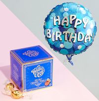 Blue Sparkle Happy Birthday Balloon Bundle