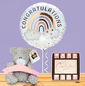 Congratulations Rainbow Balloon Bundle