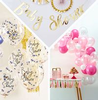 Baby Shower Party Pack - Pink (SAVE £5)