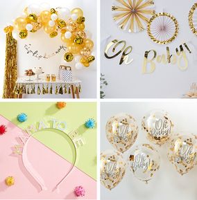 Baby Shower Party Pack	- Gold (SAVE £10)