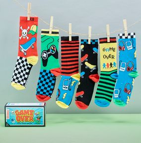 Kids Game Over Oddsocks Pack Size 12-6