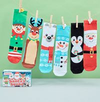 Tap to view Kids Christmas Santa Squad Socks Pack Size 12-5.5