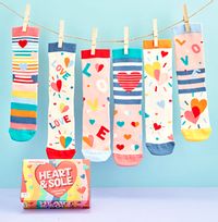Ladies Heart & Sole Oddsocks Pack Size 4-8