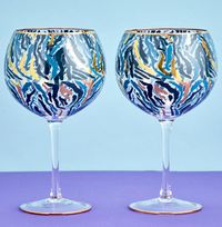 Zebra Print Gin Glass Set