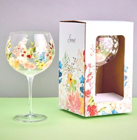 Floral Gin Glass