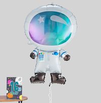 Tap to view Holographic Astronaut Inflated Balloon - Large