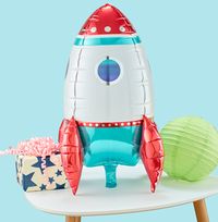 Tap to view Rocket Ship Balloon - Inflate At Home