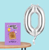 16In '0' Silver Balloon - Inflate At Home