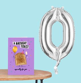 16In '0' Silver Balloon - Inflate At Home