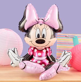 Sitting Minnie Mouse Balloon - Inflate At Home