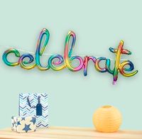 Tap to view Celebrate Script Balloon - Inflate At Home