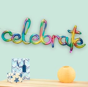 Celebrate Script Balloon - Inflate At Home