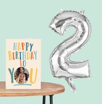 16In '2' Silver Balloon - Inflate At Home