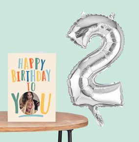 16In '2' Silver Balloon - Inflate At Home