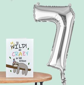 16In '7' Silver Balloon -  Inflate At Home