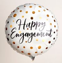 Gold Happy Engagement Inflated Balloon