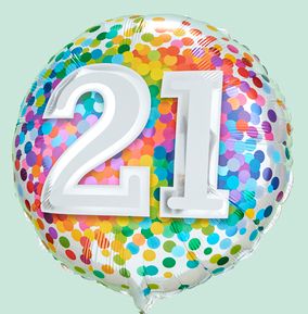 21 Confetti Inflated Balloon