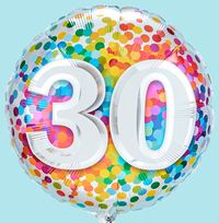 30 Confetti Inflated Balloon