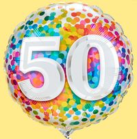 50 Confetti Inflated Balloon