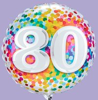 80 Confetti Inflated Balloon