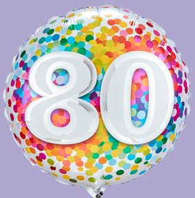 80 Confetti Inflated Balloon