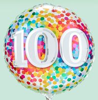 100 Confetti Inflated Balloon