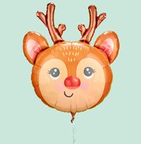 Tap to view Red Nosed Reindeer Inflated Balloon - Large