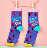 Ladies Nanny You're A Star Socks Size 4-8