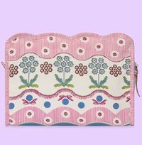 Tap to view Cath Kidston Woven Flowers Scallop Wash Bag
