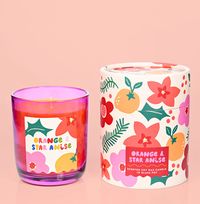 Tap to view Orange & Star Anise Pink Glass Candle