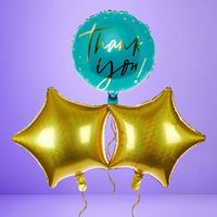 Tap to view Blue and Gold Thank You Balloon Bouquet