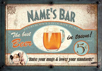 Bar Signs Card - Beer