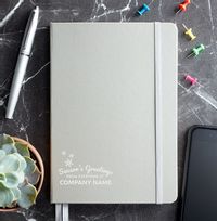 Company Christmas Text Hardback Engraved Notebook