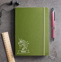 Unicorn Hardback Engraved Notebook