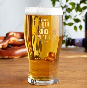 Football Engraved Pint Tankard 30th 40th 50th Birthday Lager Ale Glass Beer Mug 