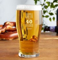 Tap to view Personalised Pint Glass - Birthday Wishes