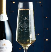 World's Greatest Girlfriend Engraved Champagne Glass